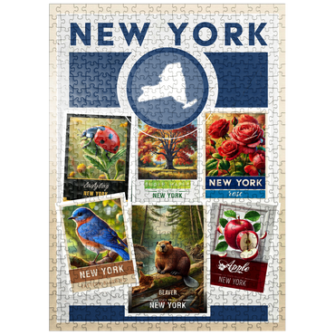 puzzleplate Collage: New York State Symbols 500 Jigsaw Puzzle