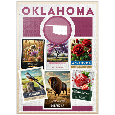 puzzleplate Collage: Oklahoma State Symbols 1000 Jigsaw Puzzle