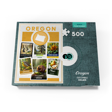 Collage: Oregon State Symbols 500 Jigsaw Puzzle box view3