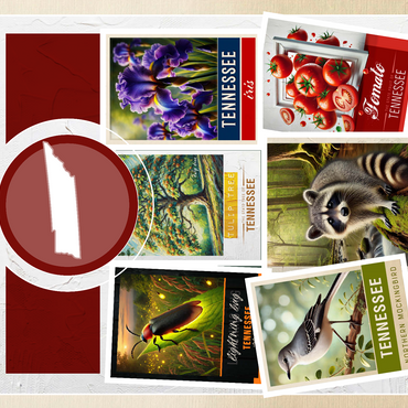 Collage: Tennessee State Symbols 500 Jigsaw Puzzle 3D Modell