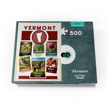 Collage: Vermont State Symbols 500 Jigsaw Puzzle box view3