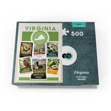 Collage: Virginia State Symbols 500 Jigsaw Puzzle box view3