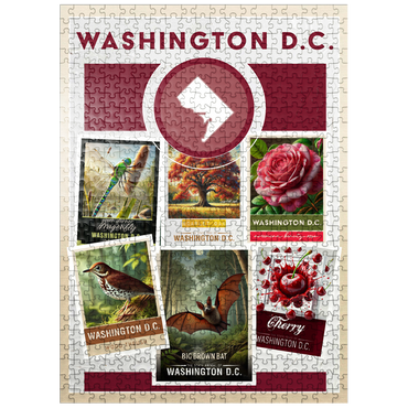 puzzleplate Collage: Washington D.C. State Symbols 500 Jigsaw Puzzle