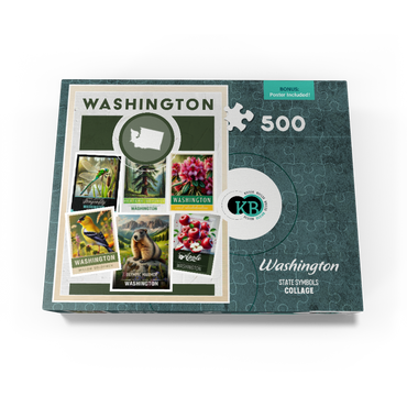 Collage: Washington State Symbols 500 Jigsaw Puzzle box view3