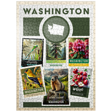 puzzleplate Collage: Washington State Symbols 500 Jigsaw Puzzle