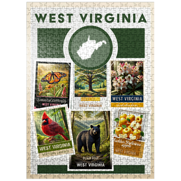 puzzleplate Collage: West Virginia State Symbols 500 Jigsaw Puzzle