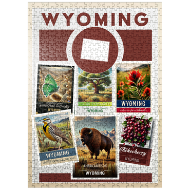 puzzleplate Collage: Wyoming State Symbols 500 Jigsaw Puzzle
