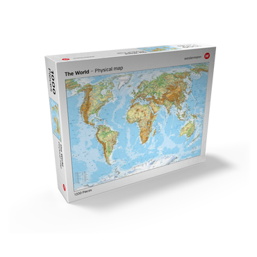 Physical World Map Global Geography 1000 Jigsaw Puzzle box view2