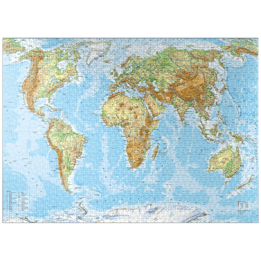 puzzleplate Physical World Map Global Geography 1000 Jigsaw Puzzle