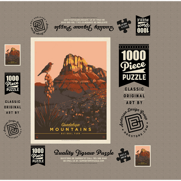Guadalupe Mountains National Park: Early Bird 1000 Jigsaw Puzzle box 3D Modell