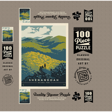 Shenandoah National Park: Blue Ridge Beauty 100 Jigsaw Puzzle box 3D Modell