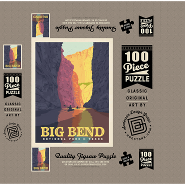 Big Bend National Park: Rio Grande 100 Jigsaw Puzzle box 3D Modell