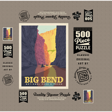 Big Bend National Park: Rio Grande 500 Jigsaw Puzzle box 3D Modell