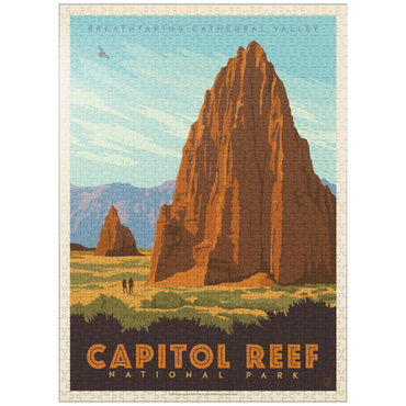 puzzleplate Capitol Reef National Park: Cathedral Valley 1000 Jigsaw Puzzle