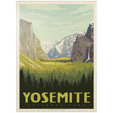 puzzleplate Yosemite National Park: Valley View with El Capitan and Bridalveil Fall 1000 Jigsaw Puzzle