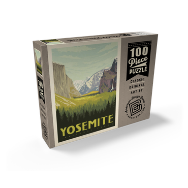 Yosemite National Park: Valley View with El Capitan and Bridalveil Fall 100 Jigsaw Puzzle box view2