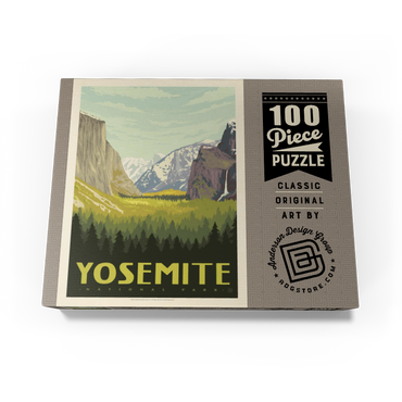 Yosemite National Park: Valley View with El Capitan and Bridalveil Fall 100 Jigsaw Puzzle box view3