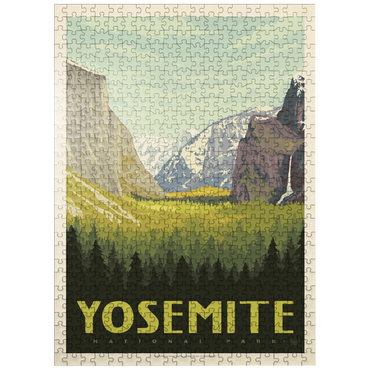 puzzleplate Yosemite National Park: Valley View with El Capitan and Bridalveil Fall 500 Jigsaw Puzzle