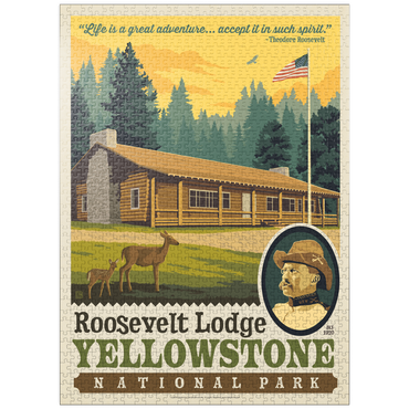 puzzleplate Yellowstone National Park: Roosevelt Lodge 1000 Jigsaw Puzzle