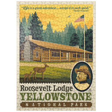 puzzleplate Yellowstone National Park: Roosevelt Lodge 500 Jigsaw Puzzle