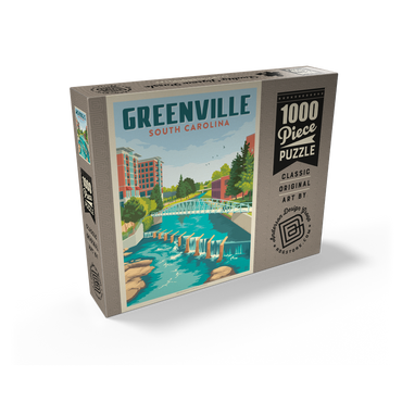 Greenville, South Carolina: Reedy River Bridge 1000 Jigsaw Puzzle box view2
