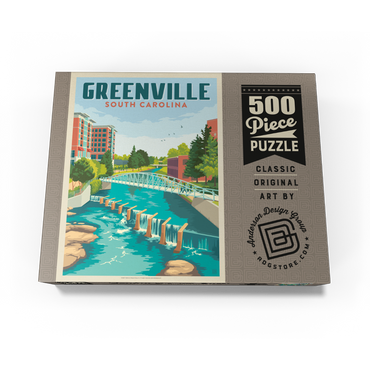 Greenville, South Carolina: Reedy River Bridge 500 Jigsaw Puzzle box view3