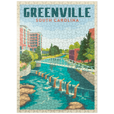 puzzleplate Greenville, South Carolina: Reedy River Bridge 500 Jigsaw Puzzle