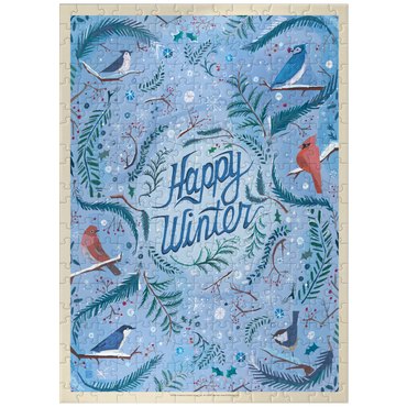 puzzleplate Happy Winter Songbirds Holiday Design 300 Jigsaw Puzzle
