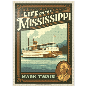 puzzleplate Life On The Mississippi: Mark Twain 1000 Jigsaw Puzzle