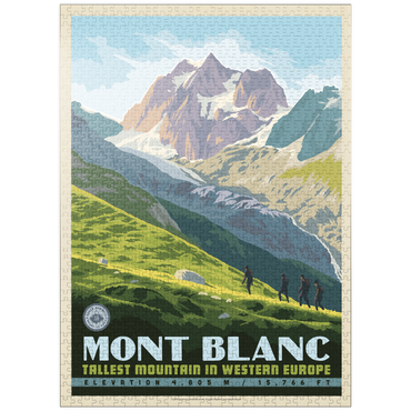 puzzleplate 7 Summits: Mont Blanc-Tallest Mountain in Western Europe 1000 Jigsaw Puzzle