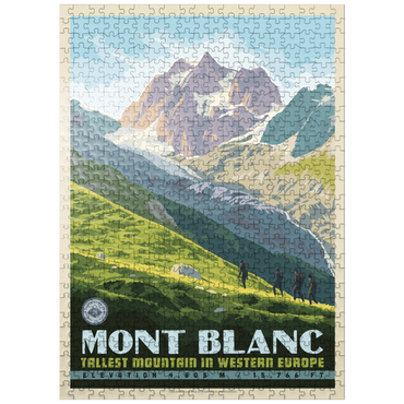 puzzleplate 7 Summits: Mont Blanc-Tallest Mountain in Western Europe 500 Jigsaw Puzzle