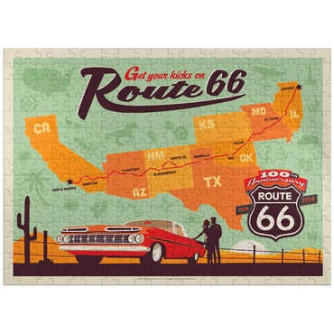 puzzleplate 100th Anniversary Of Route 66 - Anniversary Map 300 Jigsaw Puzzle
