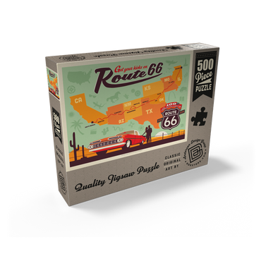 100th Anniversary Of Route 66 - Anniversary Map 500 Jigsaw Puzzle box view2