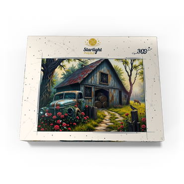 Rustic Barn Vintage Truck Meadow Landscape 300 Jigsaw Puzzle box view3