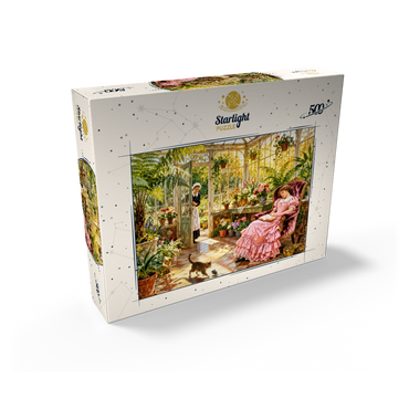 Sunlit Victorian Greenhouse Reading Nook 500 Jigsaw Puzzle box view2