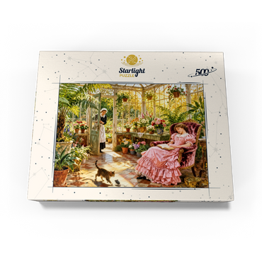 Sunlit Victorian Greenhouse Reading Nook 500 Jigsaw Puzzle box view3