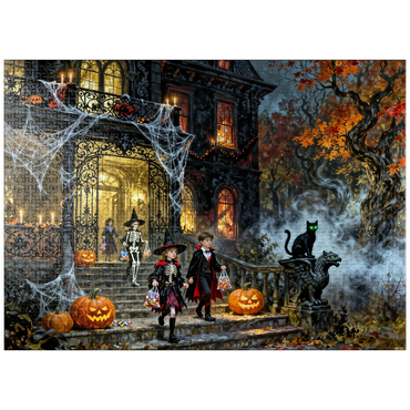 puzzleplate Haunted Victorian Mansion Halloween Night 1000 Jigsaw Puzzle