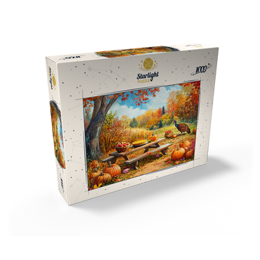Autumn Harvest Picnic Table with Pumpkins 1000 Jigsaw Puzzle box view2