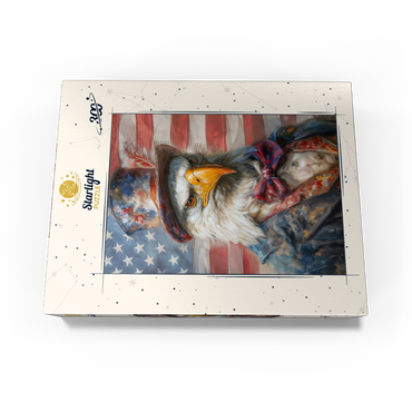 Patriotic Bald Eagle American Flag Portrait 300 Jigsaw Puzzle box view3