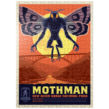 puzzleplate Legends Of The National Parks: New River Gorge's MothMan Returns 500 Jigsaw Puzzle