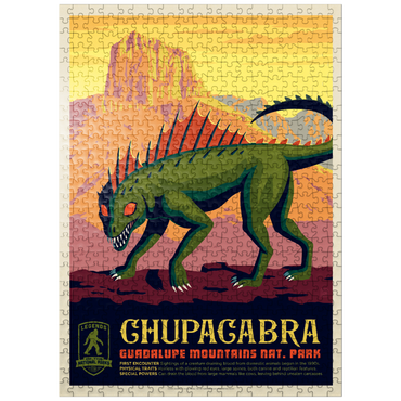 puzzleplate Legends Of The National Parks: Guadalupe Mountains Chupacabra 500 Jigsaw Puzzle