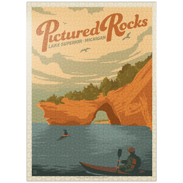 puzzleplate Pictured Rocks, MI: Lake Superior 1000 Jigsaw Puzzle