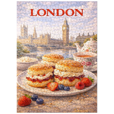 puzzleplate London Scones & Cream Tea – British Afternoon Classic 500 Jigsaw Puzzle