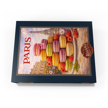 Paris Macaron Tower – French Patisserie Elegance 1000 Jigsaw Puzzle box view3