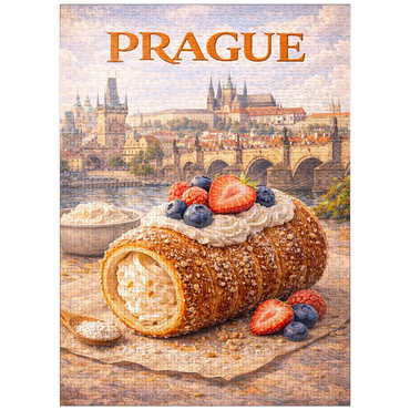 puzzleplate Prague Trdelník – Sweet Czech Street Pastry 1000 Jigsaw Puzzle