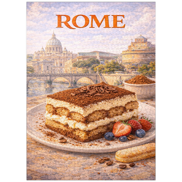 puzzleplate Rome Tiramisu – Classic Italian Coffee Dessert 1000 Jigsaw Puzzle