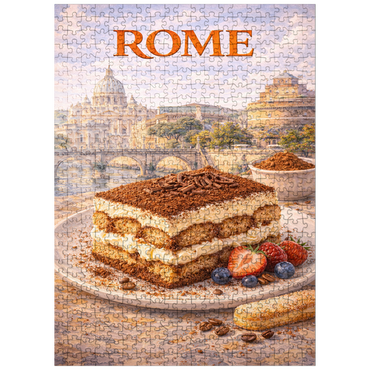 puzzleplate Rome Tiramisu – Classic Italian Coffee Dessert 500 Jigsaw Puzzle