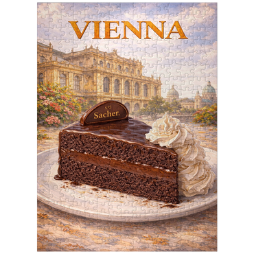 puzzleplate Vienna Sachertorte – Classic Austrian Chocolate Cake 300 Jigsaw Puzzle