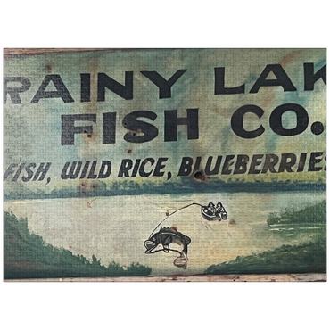 puzzleplate Rainy Lake Antique Sign 1000 Jigsaw Puzzle