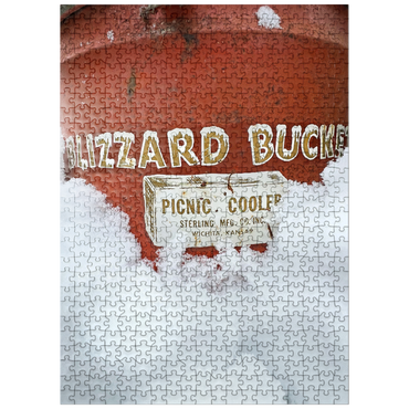 puzzleplate Blizzard Bucket Antique Cooler 500 Jigsaw Puzzle
